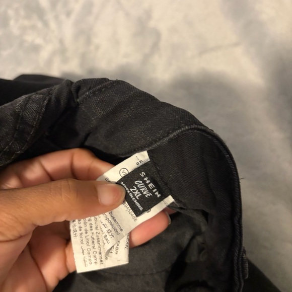 SHEIN Women's Black High Waist Split Hem Stacked Skinny Jeans - Picture 8 of 8